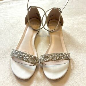 David’s Bridal Crystal Embellished Strap Sandals